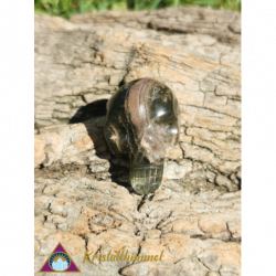 FLAT LODOLITE QUARTZ SKULL