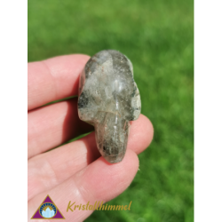 LODOLITE QUARTZ SKULL