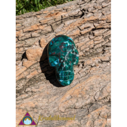 MALACHITE CHRYSOCOLLA SKULL