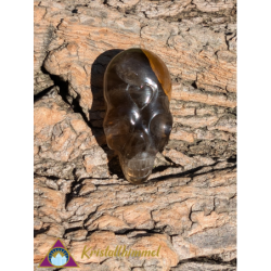 FLAT SMOKY QUARTZ SKULL