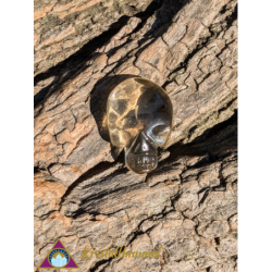 FLAT CITRINE SKULL