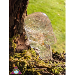 FLAT RUTILE QUARTZ SKULL