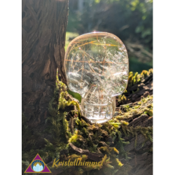 FLAT RUTILE QUARTZ SKULL