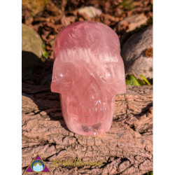 STAR ROSE QUARTZ SKULL