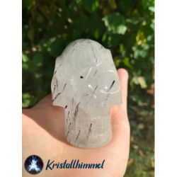 TOURMALINE QUARTZ SKULL