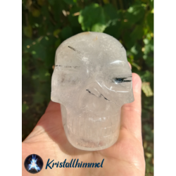 TOURMALINE QUARTZ SKULL