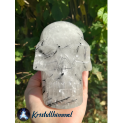 TOURMALINE QUARTZ SKULL