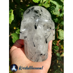 TOURMALINE QUARTZ SKULL