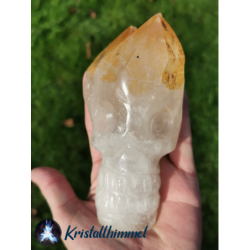 CLEAR QUARTZ SKULL FLAT