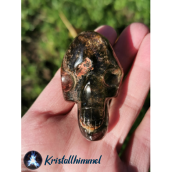 LODOLITE QUARTZ SKULL FLAT