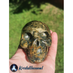 SKULL MADE OF PETRIFIED WOOD