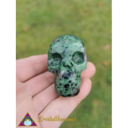 RUBY ZOISITE SKULL