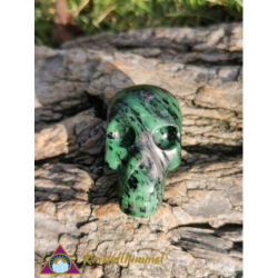 RUBY ZOISITE SKULL