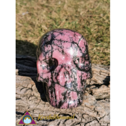 RHODONITE SKULL