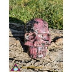 RHODONITE SKULL