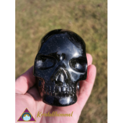 SILVER OBSIDIAN SKULL