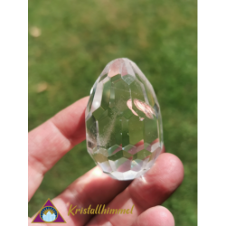 FACETED CLEAR QUARTZ EGG