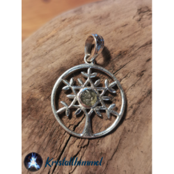 SILVER PENDANT WITH MOLDAVITE