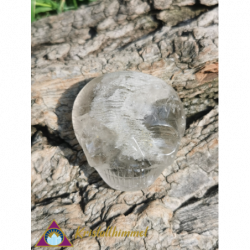 FLAT LODOLITE QUARTZ SKULL