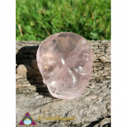 FLAT STAR ROSE QUARTZ SKULL