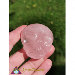 FLAT ROSE QUARTZ SKULL