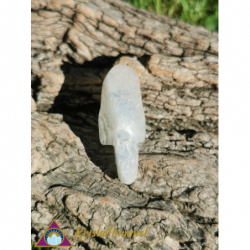 DUMORTIERITE QUARTZ SKULL