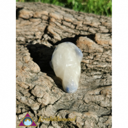 DUMORTIERITE QUARTZ SKULL