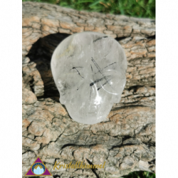 FLAT TOURMALINE QUARTZ SKULL