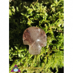 FLAT RUTILE QUARTZ SKULL