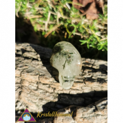 EPIDOTE QUARTZ SKULL