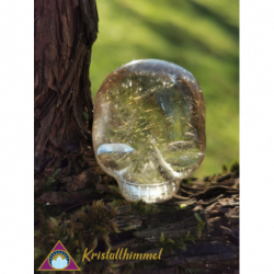 FLAT RUTILE QUARTZ SKULL