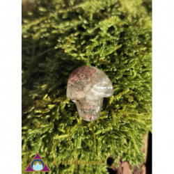 LODOLITE QUARTZ SKULL