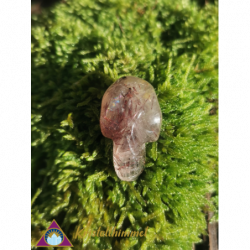 FLAT RUTILE QUARTZ SKULL