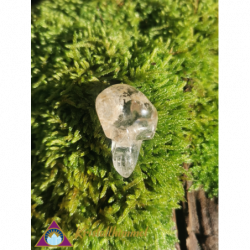 FLAT LODOLITE QUARTZ SKULL